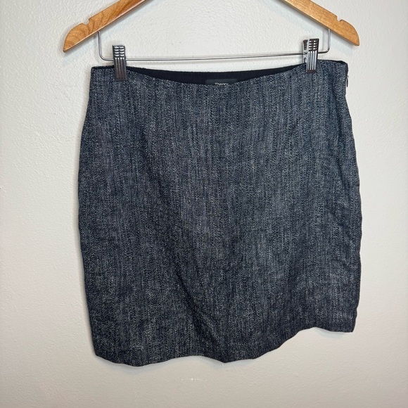 NWT Theory High Rise Mini Skirt in Navy Multi Herring Melange Brand New - Picture 8 of 13